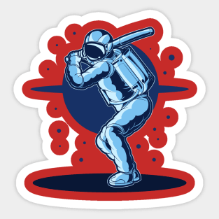 Baseball in space Sticker